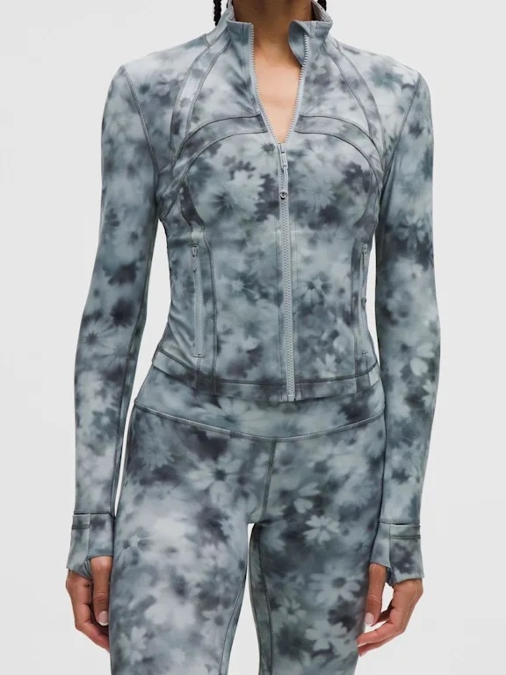 Lululemon Size 10 Define Cropped Jacket *Nulu Meadow Haze Grey Multi
